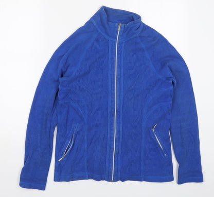 Kirkland Womens Blue  Cotton Full Zip Sweatshirt Size S  Zip