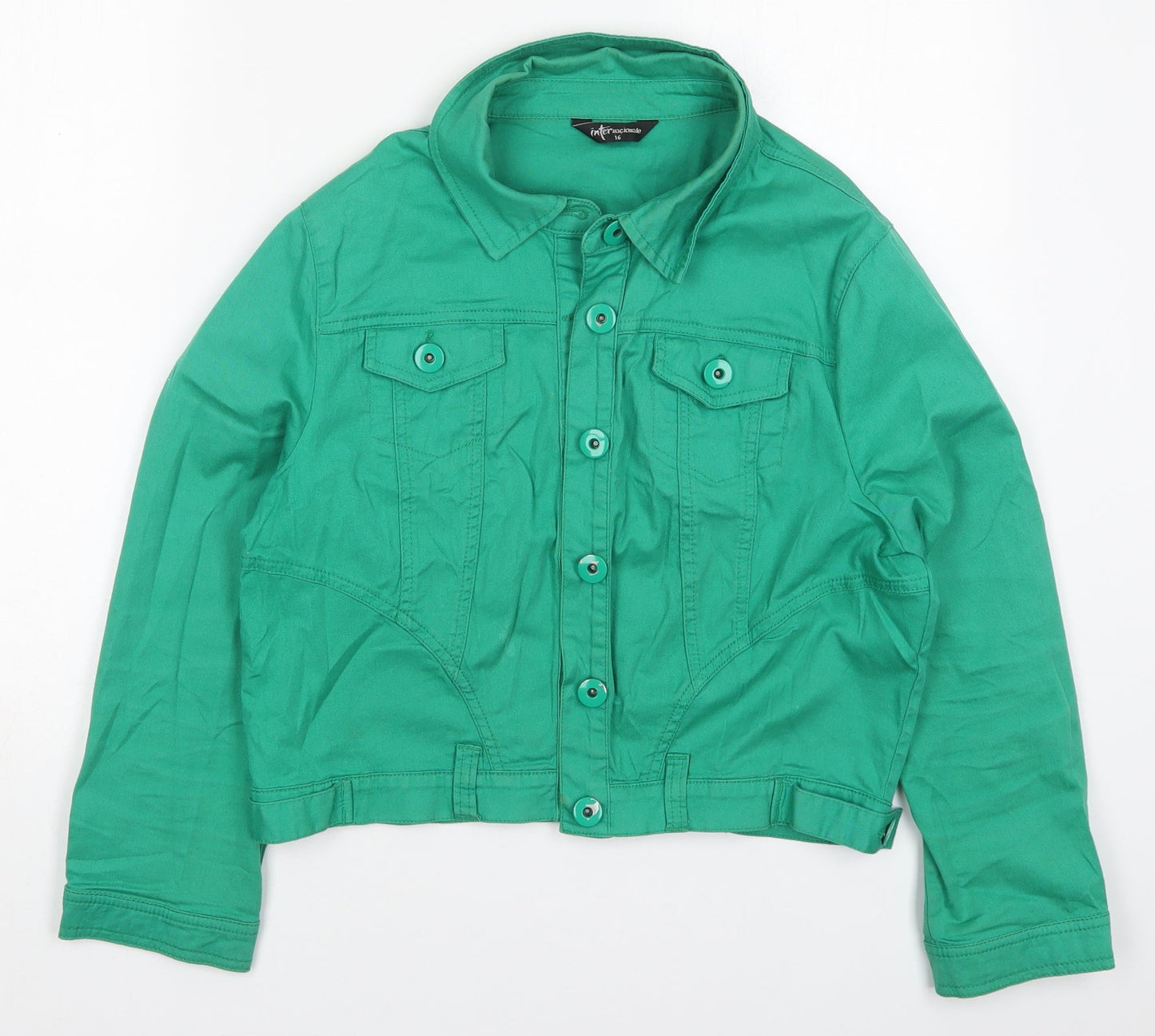 Womens UK Size 16 Internacionale Green Jacket