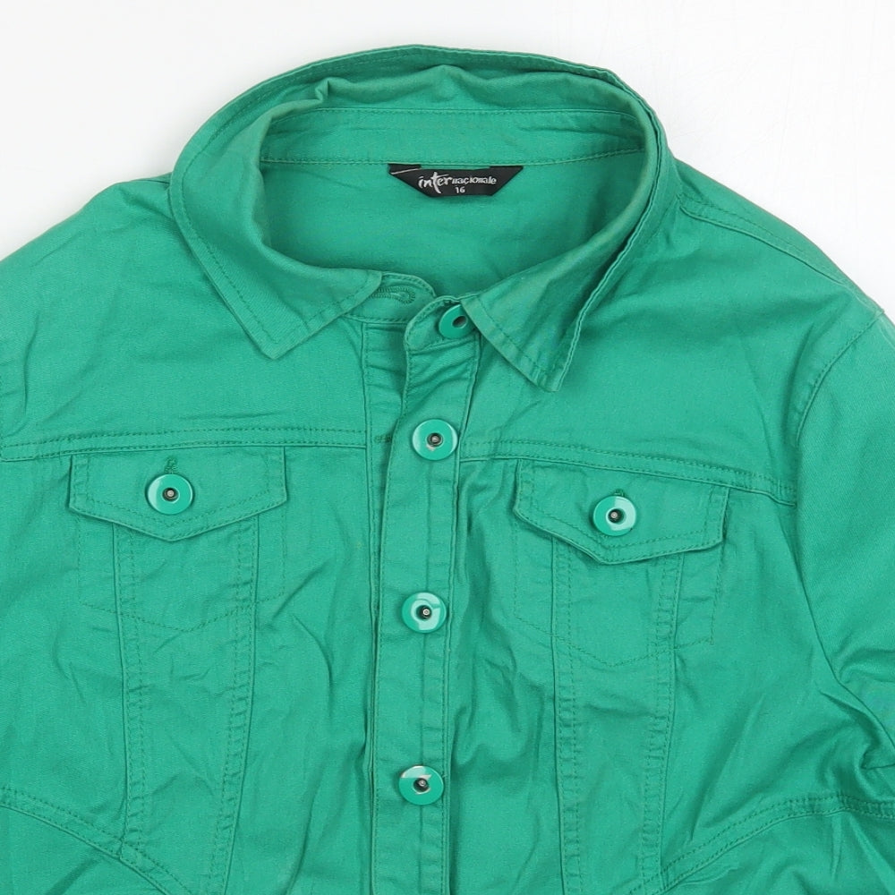 Womens UK Size 16 Internacionale Green Jacket