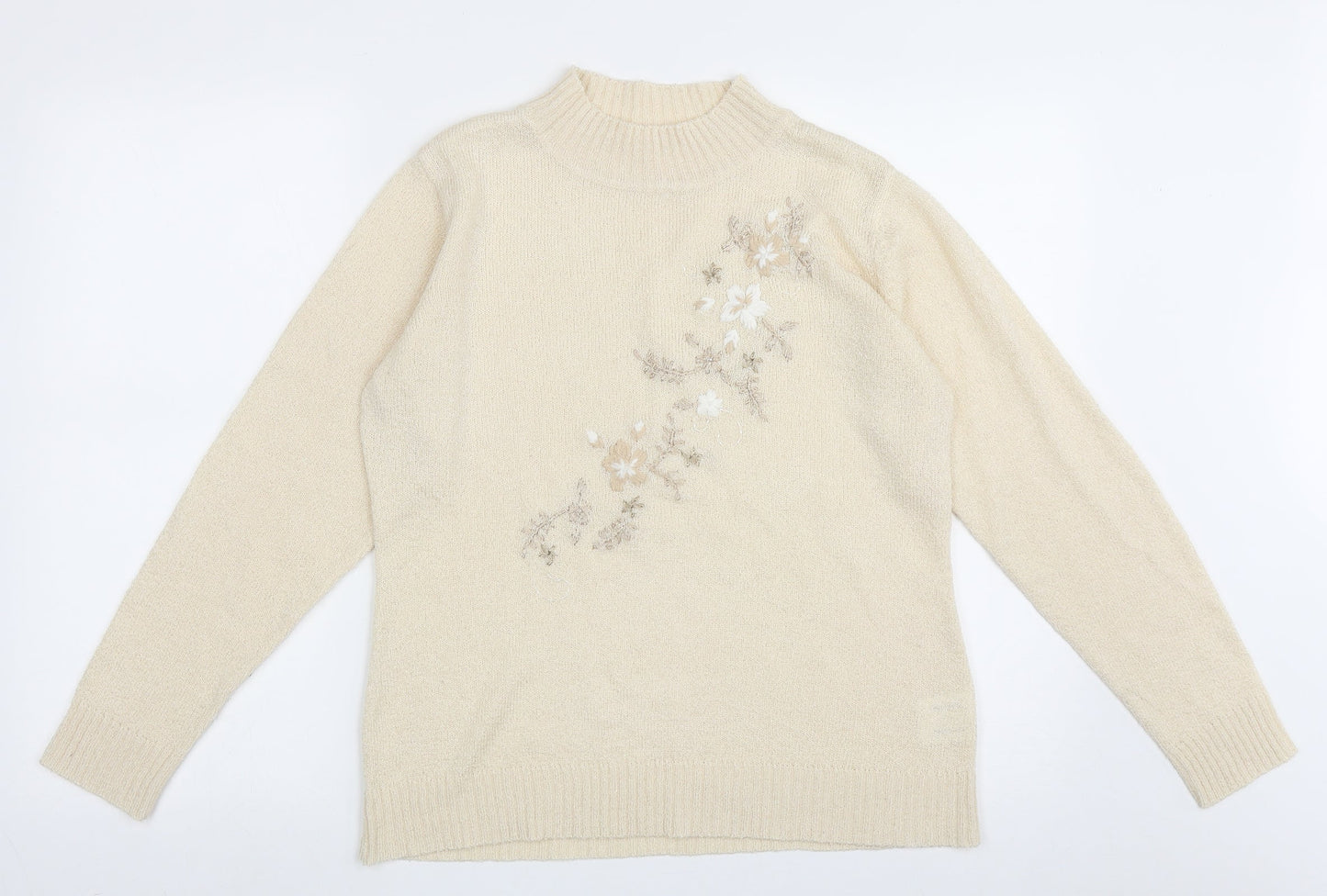 Womens UK Size M EWM Beige Pullover Jumper