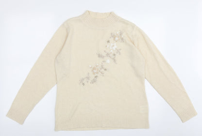 Womens UK Size M EWM Beige Pullover Jumper