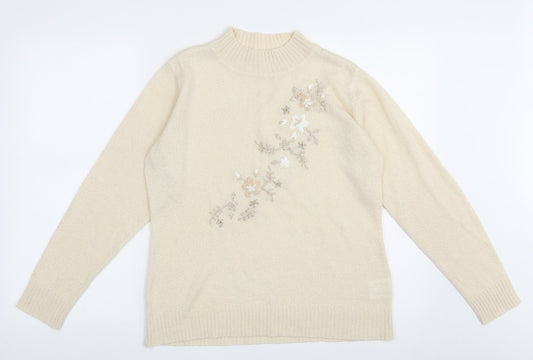 Womens UK Size M EWM Beige Pullover Jumper
