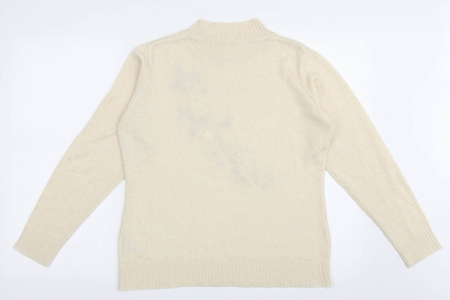 Womens UK Size M EWM Beige Pullover Jumper