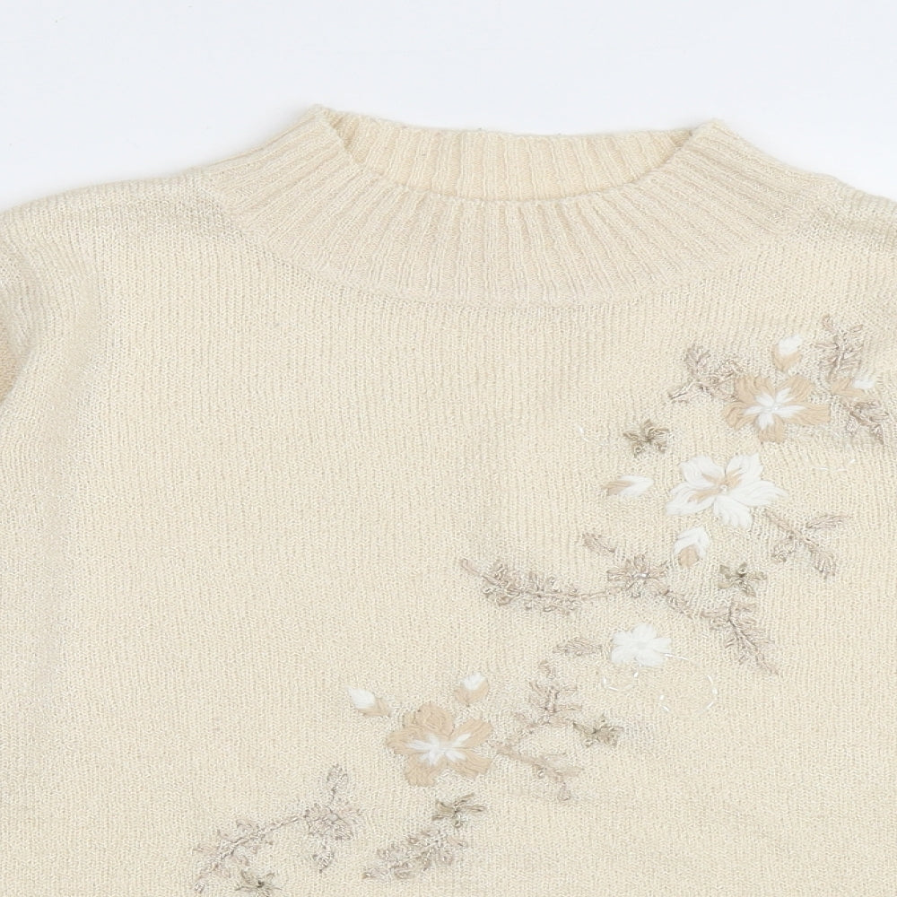 Womens UK Size M EWM Beige Pullover Jumper