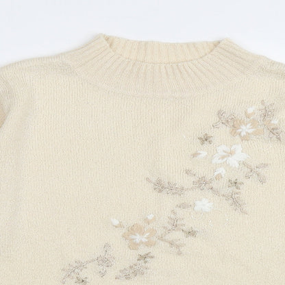 Womens UK Size M EWM Beige Pullover Jumper