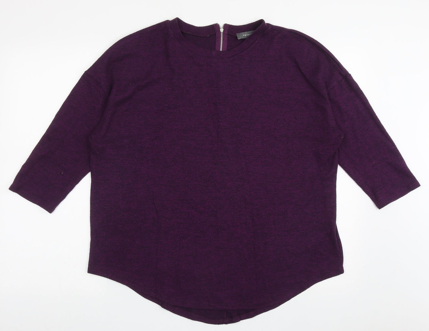 Primark Womens Purple Crew Neck  Polyester Pullover Jumper Size 12