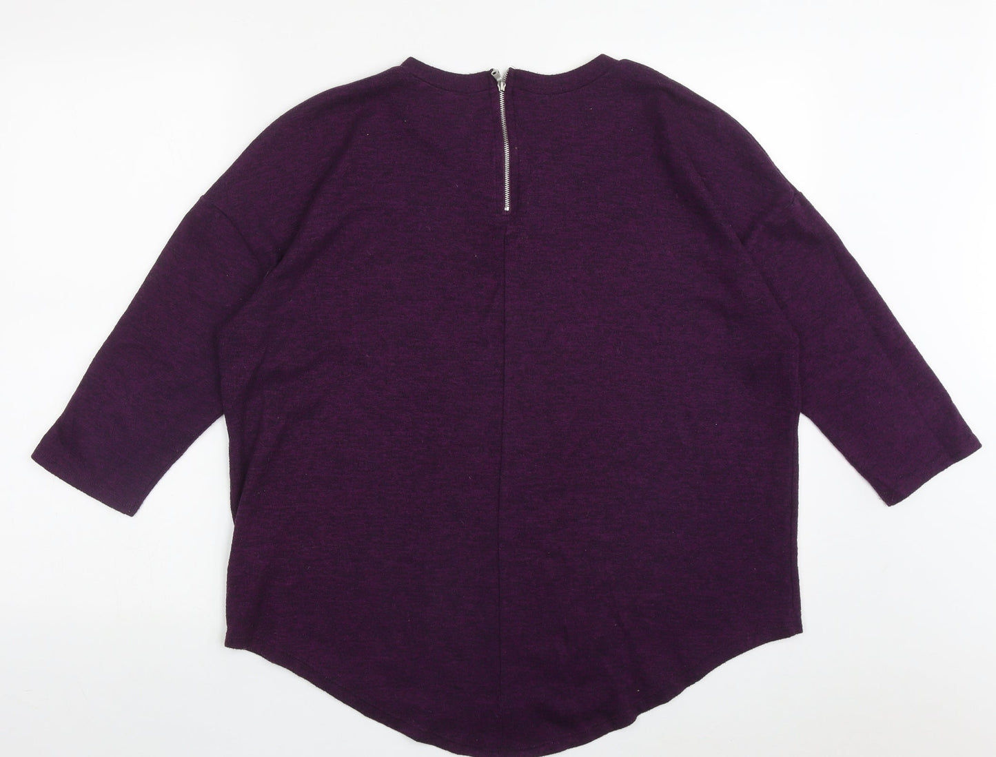 Primark Womens Purple Crew Neck  Polyester Pullover Jumper Size 12