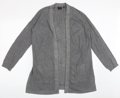 devotion by cyrus Womens Grey V-Neck  Polyester Cardigan Jumper Size S