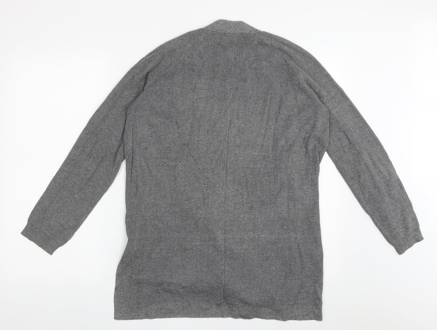 devotion by cyrus Womens Grey V-Neck  Polyester Cardigan Jumper Size S