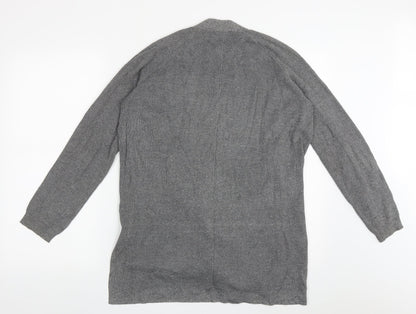 devotion by cyrus Womens Grey V-Neck  Polyester Cardigan Jumper Size S