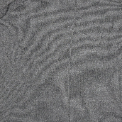 devotion by cyrus Womens Grey V-Neck  Polyester Cardigan Jumper Size S
