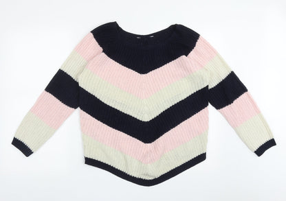Womens UK Size M Preworn Multicoloured Pullover Jumper