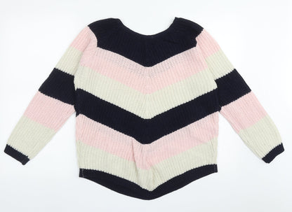 Womens UK Size M Preworn Multicoloured Pullover Jumper
