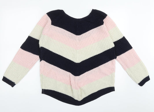 Womens UK Size M Preworn Multicoloured Pullover Jumper