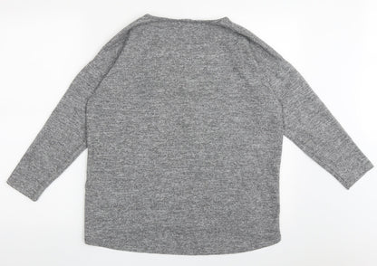 Womens UK Size M New Look Grey Pullover Jumper
