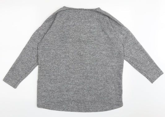 Womens UK Size M New Look Grey Pullover Jumper
