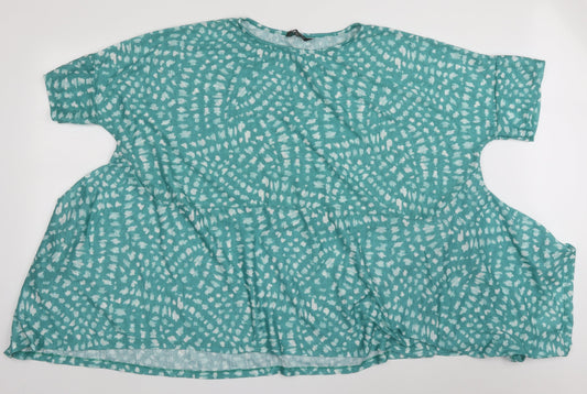 Womens UK Size XL bonmarch Green Basic Blouse
