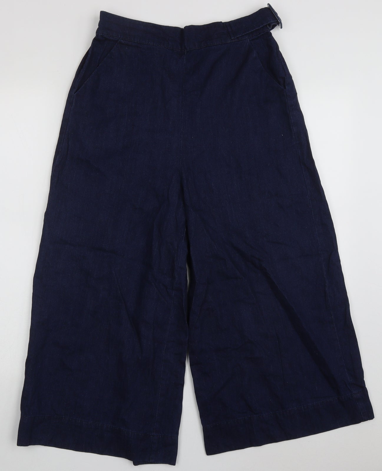 Womens UK Size 28 Preworn Regular Fit Cropped Blue Trousers