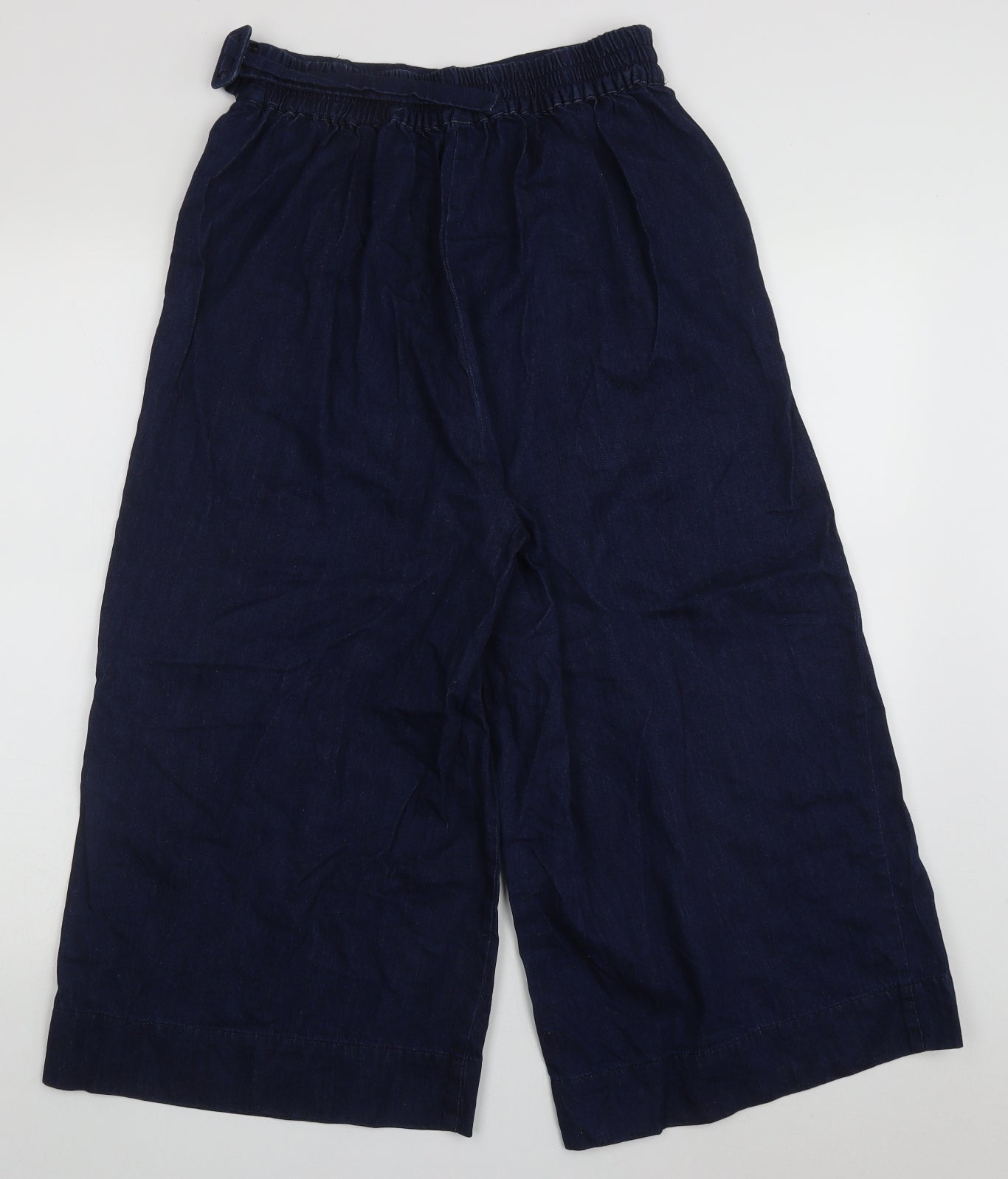 Womens UK Size 28 Preworn Regular Fit Cropped Blue Trousers