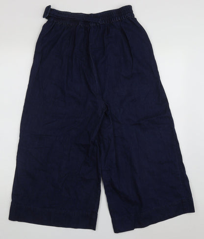 Womens UK Size 28 Preworn Regular Fit Cropped Blue Trousers
