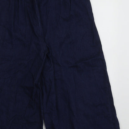 Womens UK Size 28 Preworn Regular Fit Cropped Blue Trousers