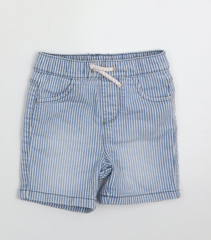 Primark Boys Blue Striped Cotton Shorts Outfit/Set Size 12-18 Months  Tie