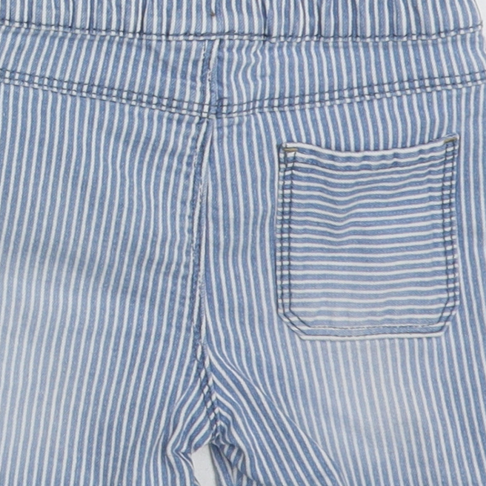 Primark Boys Blue Striped Cotton Shorts Outfit/Set Size 12-18 Months  Tie