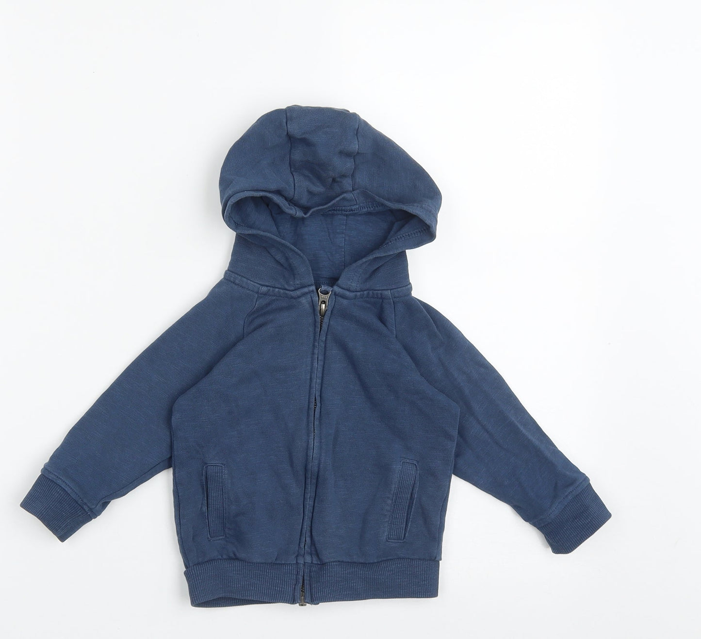 mext Boys Blue  Cotton Full Zip Jumper Size 9-12 Months  Zip