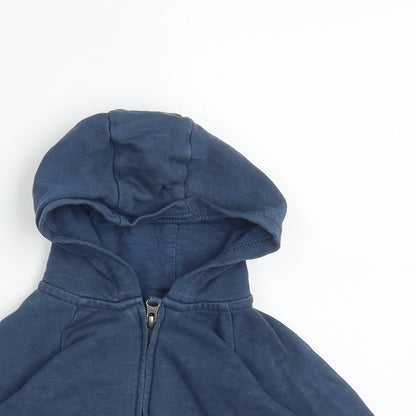 mext Boys Blue  Cotton Full Zip Jumper Size 9-12 Months  Zip