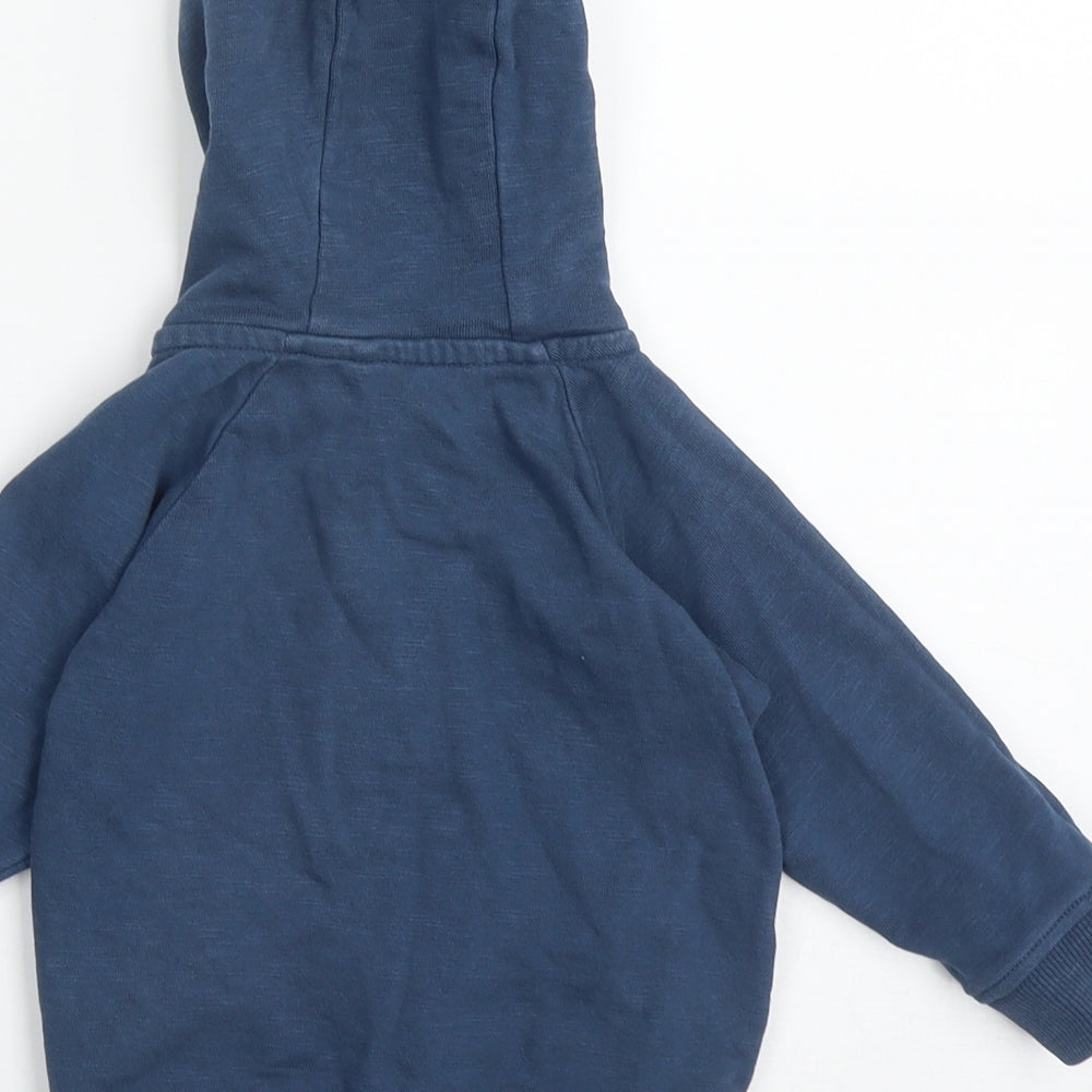 mext Boys Blue  Cotton Full Zip Jumper Size 9-12 Months  Zip