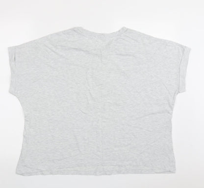 Dunnes Stores Womens Grey  Cotton  Pyjama Top Size XL   - Dreamer