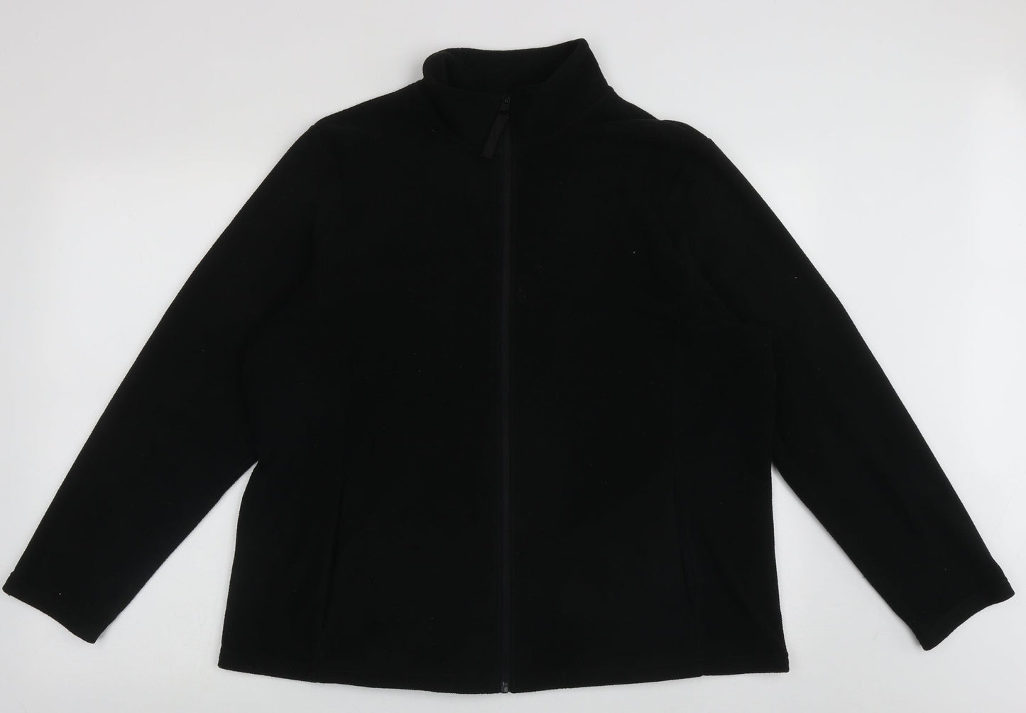 Dunnes Stores Mens Black High Neck  Polyester Full Zip Jumper Size XL