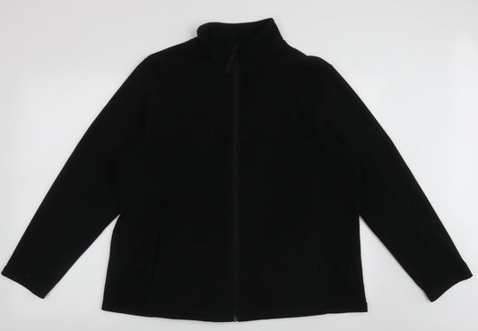 Dunnes Stores Mens Black High Neck  Polyester Full Zip Jumper Size XL