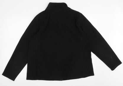 Dunnes Stores Mens Black High Neck  Polyester Full Zip Jumper Size XL