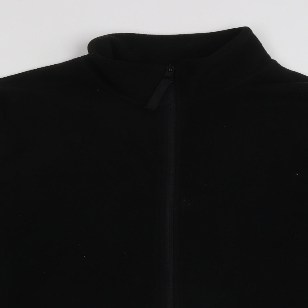 Dunnes Stores Mens Black High Neck  Polyester Full Zip Jumper Size XL