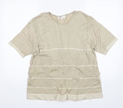 Womens UK Size M Bonmarché Beige Pullover Jumper