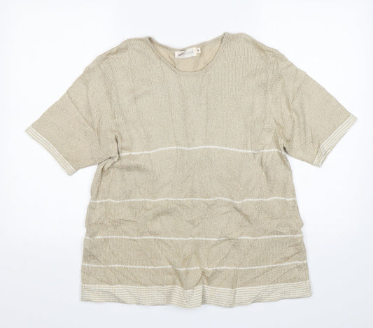 Womens UK Size M Bonmarché Beige Pullover Jumper