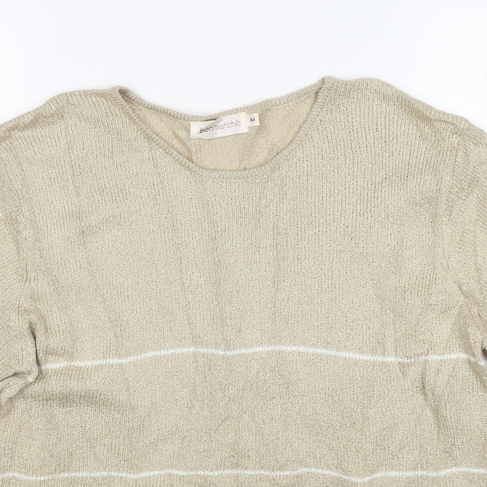 Womens UK Size M Bonmarché Beige Pullover Jumper