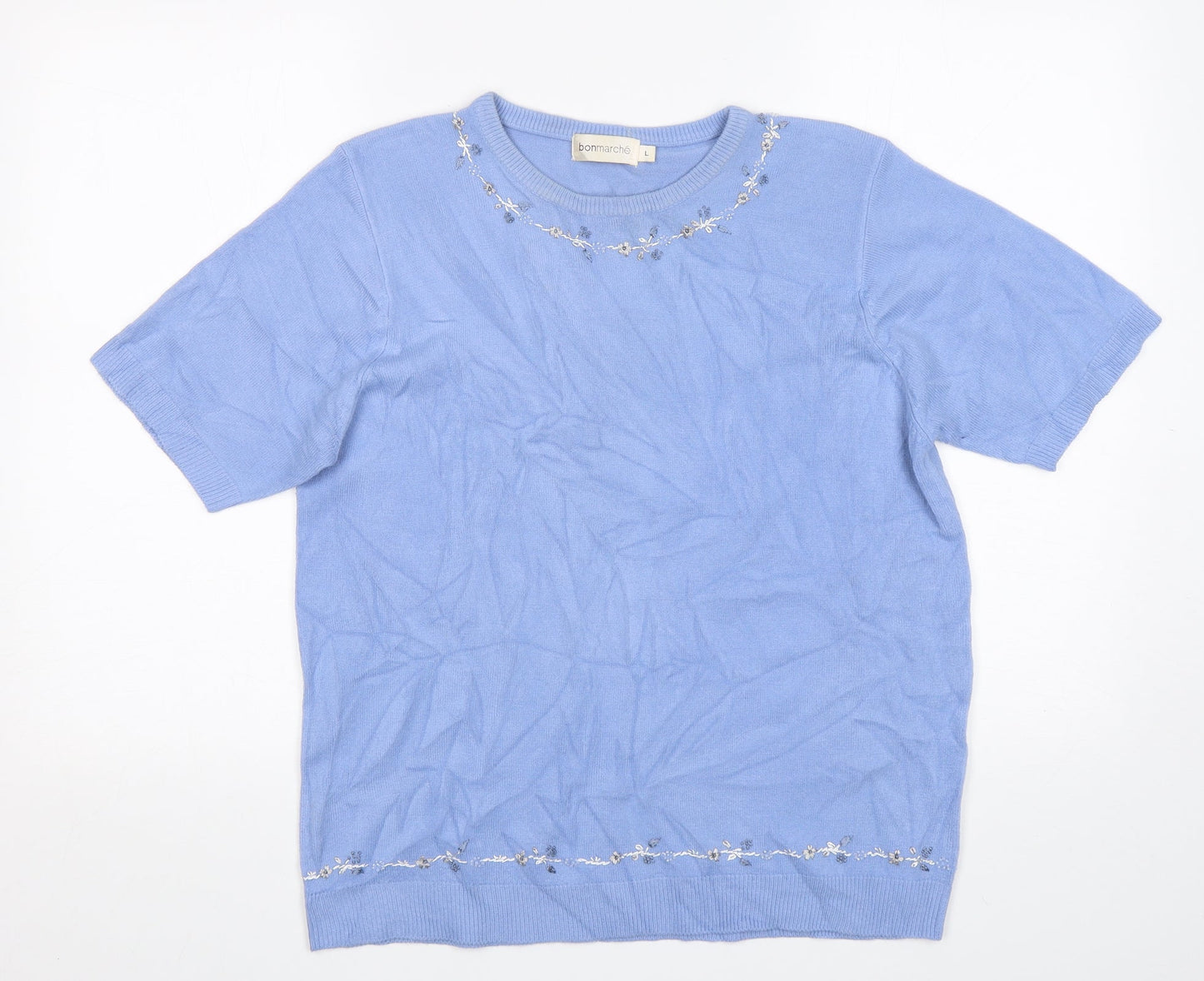 Womens UK Size L Bonmarché Blue Pullover Jumper