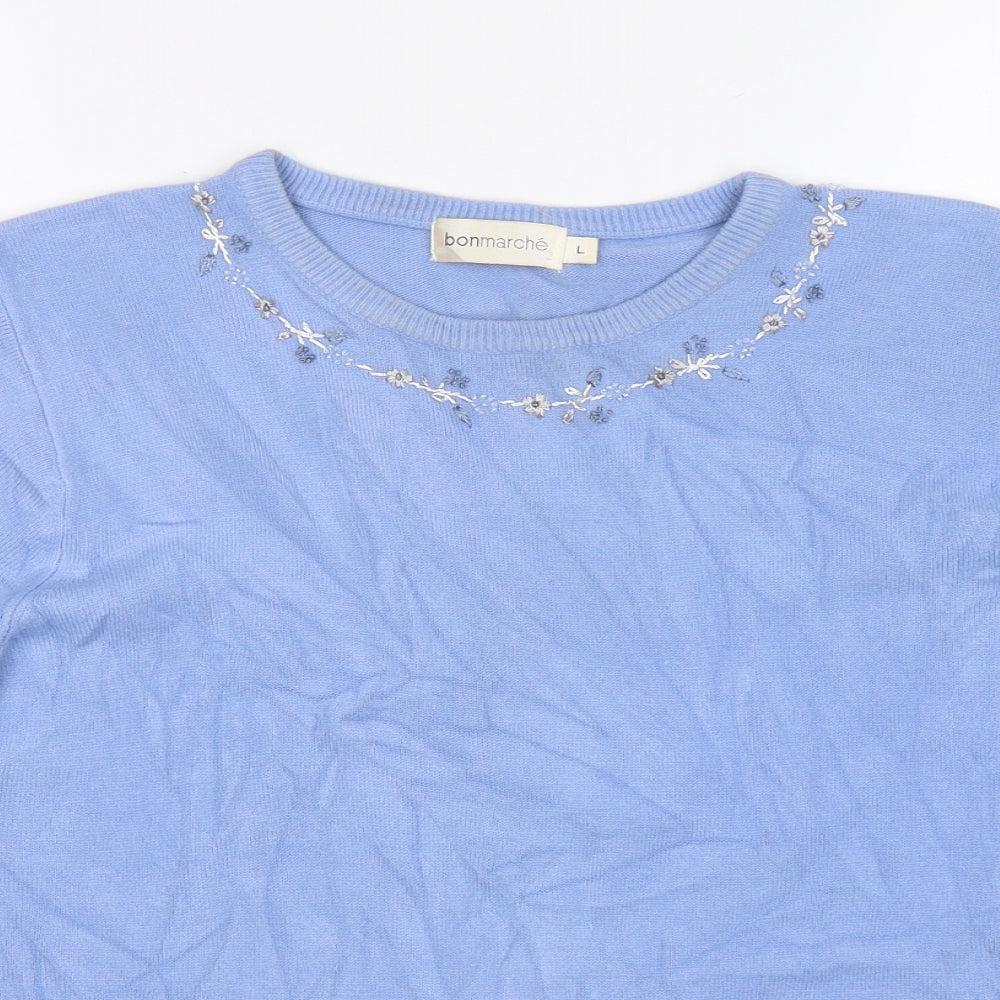Womens UK Size L Bonmarché Blue Pullover Jumper