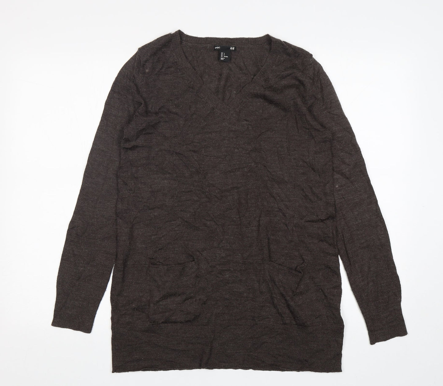 Womens UK Size S H&M Brown Pullover Jumper