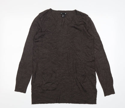 Womens UK Size S H&M Brown Pullover Jumper