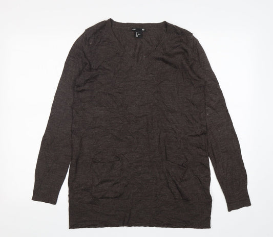 Womens UK Size S H&M Brown Pullover Jumper