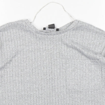 Primark Womens Grey Round Neck  Polyester Pullover Jumper Size XS