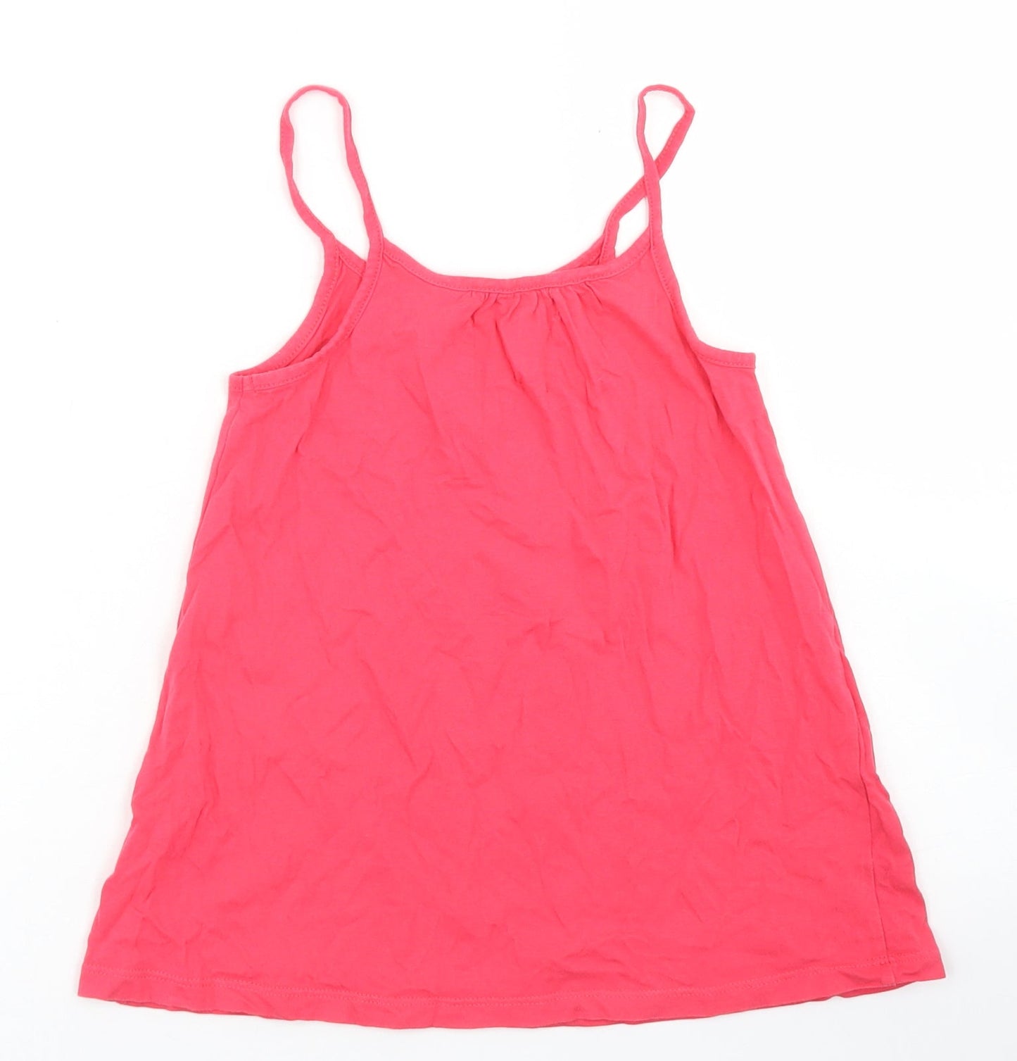La Redoute Girls Pink  Cotton Camisole T-Shirt Size 10 Years Round Neck