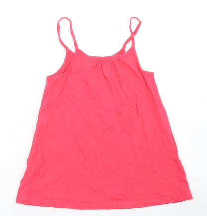 La Redoute Girls Pink  Cotton Camisole T-Shirt Size 10 Years Round Neck