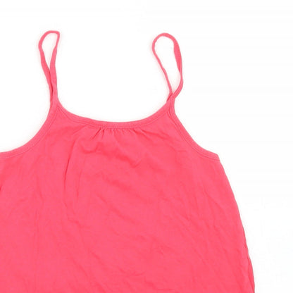 La Redoute Girls Pink  Cotton Camisole T-Shirt Size 10 Years Round Neck