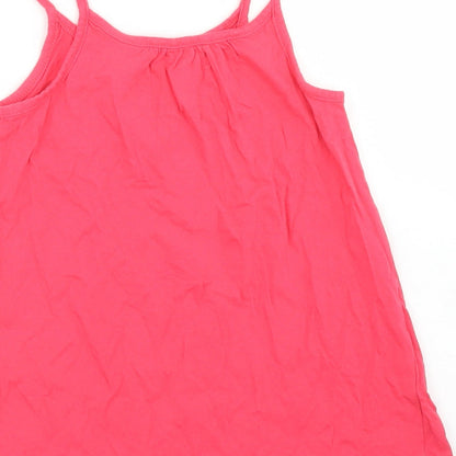 La Redoute Girls Pink  Cotton Camisole T-Shirt Size 10 Years Round Neck