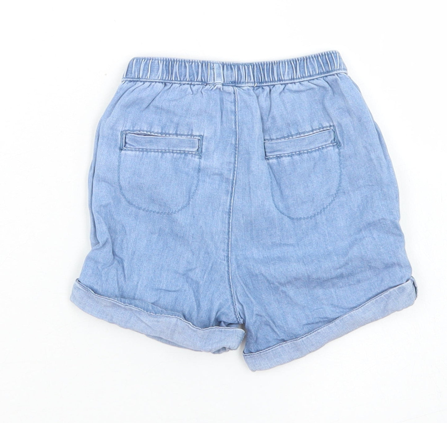 ZY Girls Blue  Cotton Cropped Jeans Size 0-3 Months