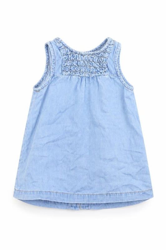 Pumpkin Patch Girls Blue  Cotton A-Line  Size 0-3 Months  Round Neck Button